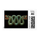 Stamps: Aztec serpent broach