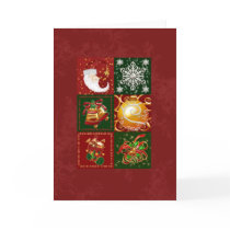 xmas, christmas, santa, holidays, gift, snowflake, bells, balls, Card with custom graphic design
