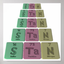 Stan as Sulfur Tantalum Nitrogen Posters