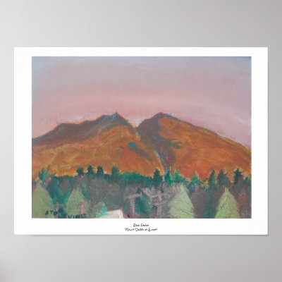 Stan Levine's "Mount Diablo at Sunset" Print by stanimator