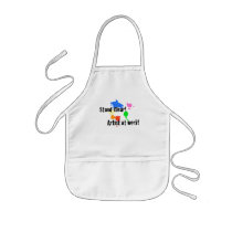Stand Clear - Artist at Work aprons by curiouskiwi Stand Clear - Artist at Work aprons