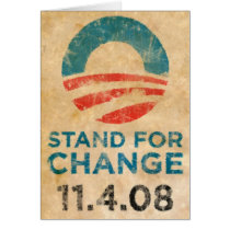 Stand For Change Obama Card