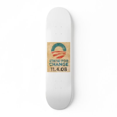 Stand For Change Obama Custom Skateboard by talliktok_katauyak