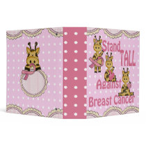 stand tall breast cancer giraffe notebook binders