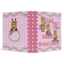 stand tall breast cancer giraffe notebook binders