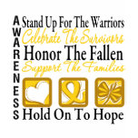 Stand Up Celebrate Honor Collage Childhood Cancer t-shirts