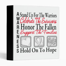 Stand Up Celebrate Honor Collage Lung Cancer Vinyl Binder