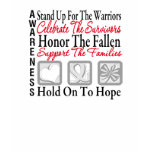 Stand Up Celebrate Honor Collage Lung Cancer Shirts