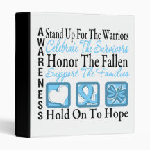 Stand Up Celebrate Honor Collage Prostate Cancer Vinyl Binders