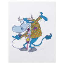 stand up comedian bull cartoon flyer
