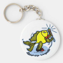 Stand-Up Fish funny comic cartoon Key Chains