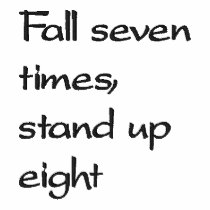stand up - japanese proverb embroidered shirts