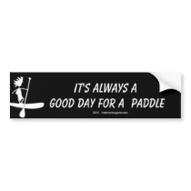 Stand Up Paddle Silhouette Design Bumper Stickers