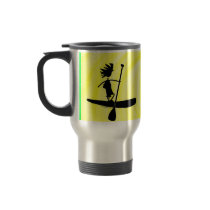 Stand Up Paddle Silhouette Design Coffee Mug