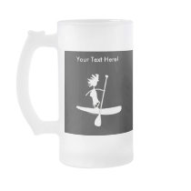 Stand Up Paddle Silhouette Design Coffee Mug