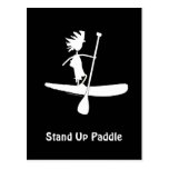 Stand Up Paddle Silhouette Design Post Card