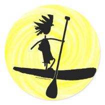 Stand Up Paddle Silhouette Design Sticker