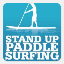 stand up paddle square stickers