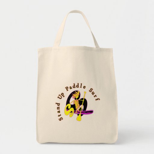 Stand Up Paddle Surf Grocery Tote Bag