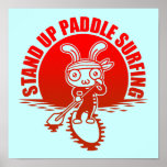 Stand up paddle surfing poster