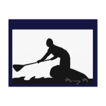 Stand up paddling surfing post card postcards