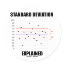 Standard Deviation Explained stickers by wordsunwords Standard Deviation Explained stickers