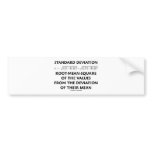 Standard Deviation Root-Mean-Square Definition Bumper Sticker