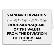 Standard Deviation Root-Mean-Square Definition Greeting Card