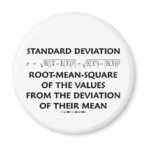 Standard Deviation Root-Mean-Square Definition Refrigerator Magnet