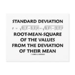 Standard Deviation Root-Mean-Square Definition Post Cards