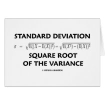 Standard Deviation Square Root Of The Variance Cards