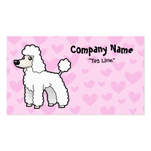 Standard/Miniature/Toy Poodle Love (puppy cut) Business Cards (front side)