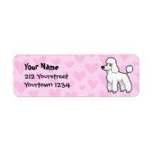 Standard/Miniature/Toy Poodle Love (puppy cut) Custom Return Address Label
