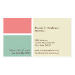 Standard modern color block beige professional business cards