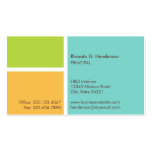 Standard modern color block turquoise professional business card