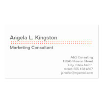 Standard modern micro dot cherry red gray custom business cards