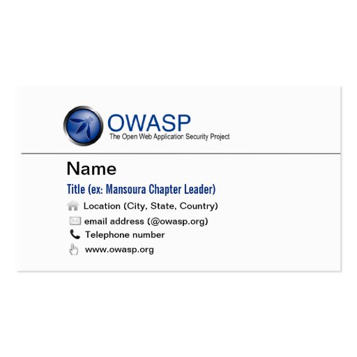Standard OWASP Business Card