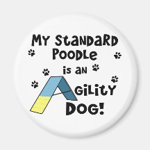 Standard Poodle Agility Dog Refrigerator Magnet