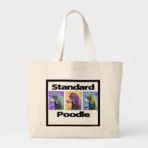 Standard Poodle Pop Art Tote Bags