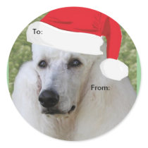 Standard Poodle To/From Christmas stickers