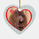 Standard Poodle Valentine Heart Ornament