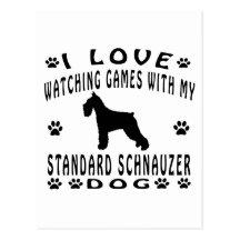 Standard Schnauzer Dog Designs Post Cards