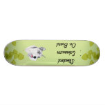 Standard Schnauzer ~ Green Leaves Design Skate Board Deck