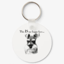 Standard Schnauzer Happy Face keychains