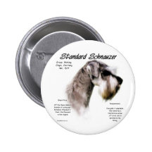 Standard Schnauzer History Design Button