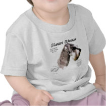 Standard Schnauzer History Design t-shirts