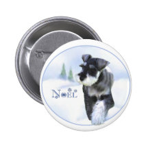 Standard Schnauzer Noel Button