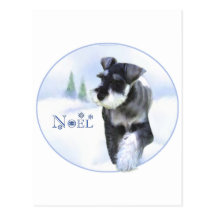Standard Schnauzer Noel Postcard