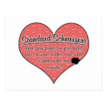 Standard Schnauzer Paw Prints Dog Humor Post Card