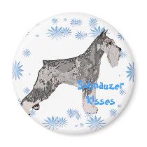 Standard Schnauzer - Schnauzer Kisses Fridge Magnets